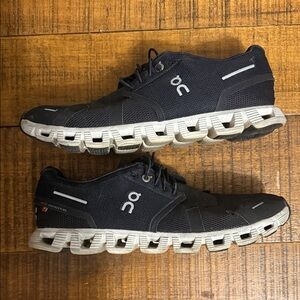 On Running Black and White Athletic Shoes